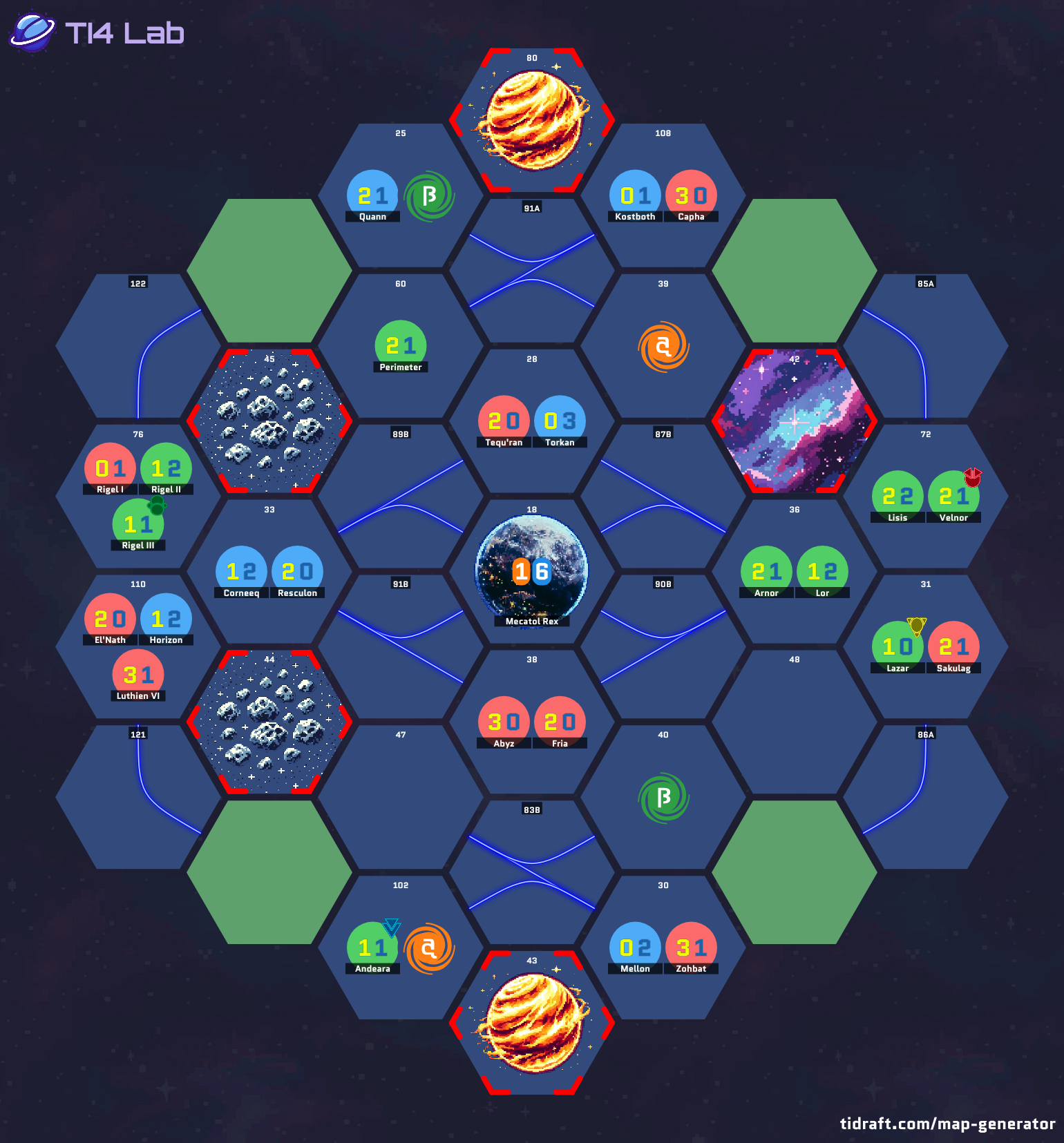 4 Player 13 Value 5 Tile 1 Tech Slices