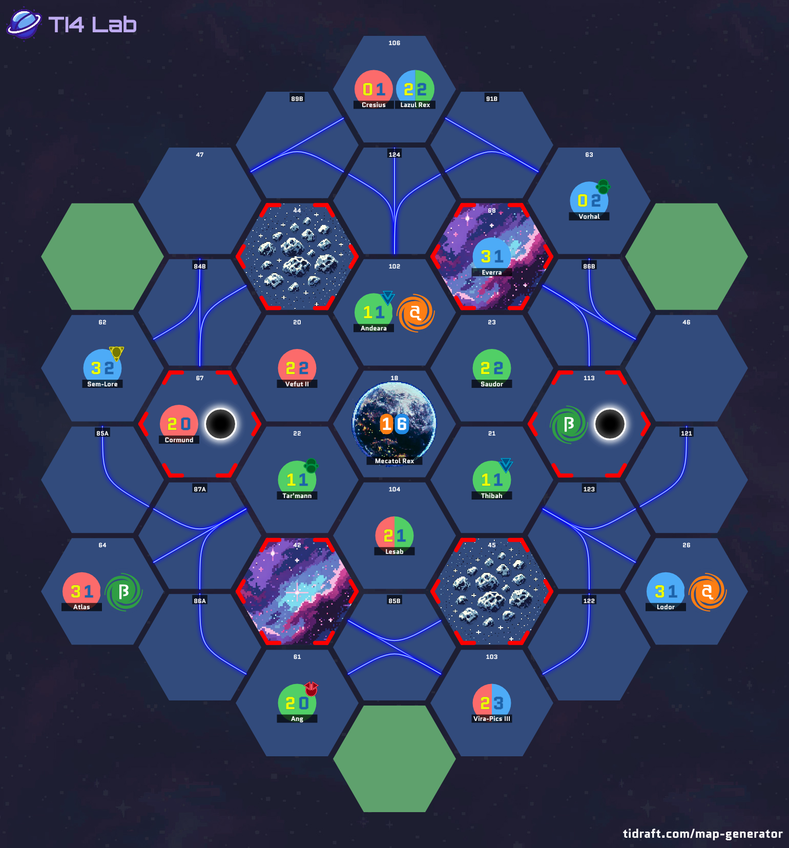 3 Player 7 Tile 12 Value Slice Web