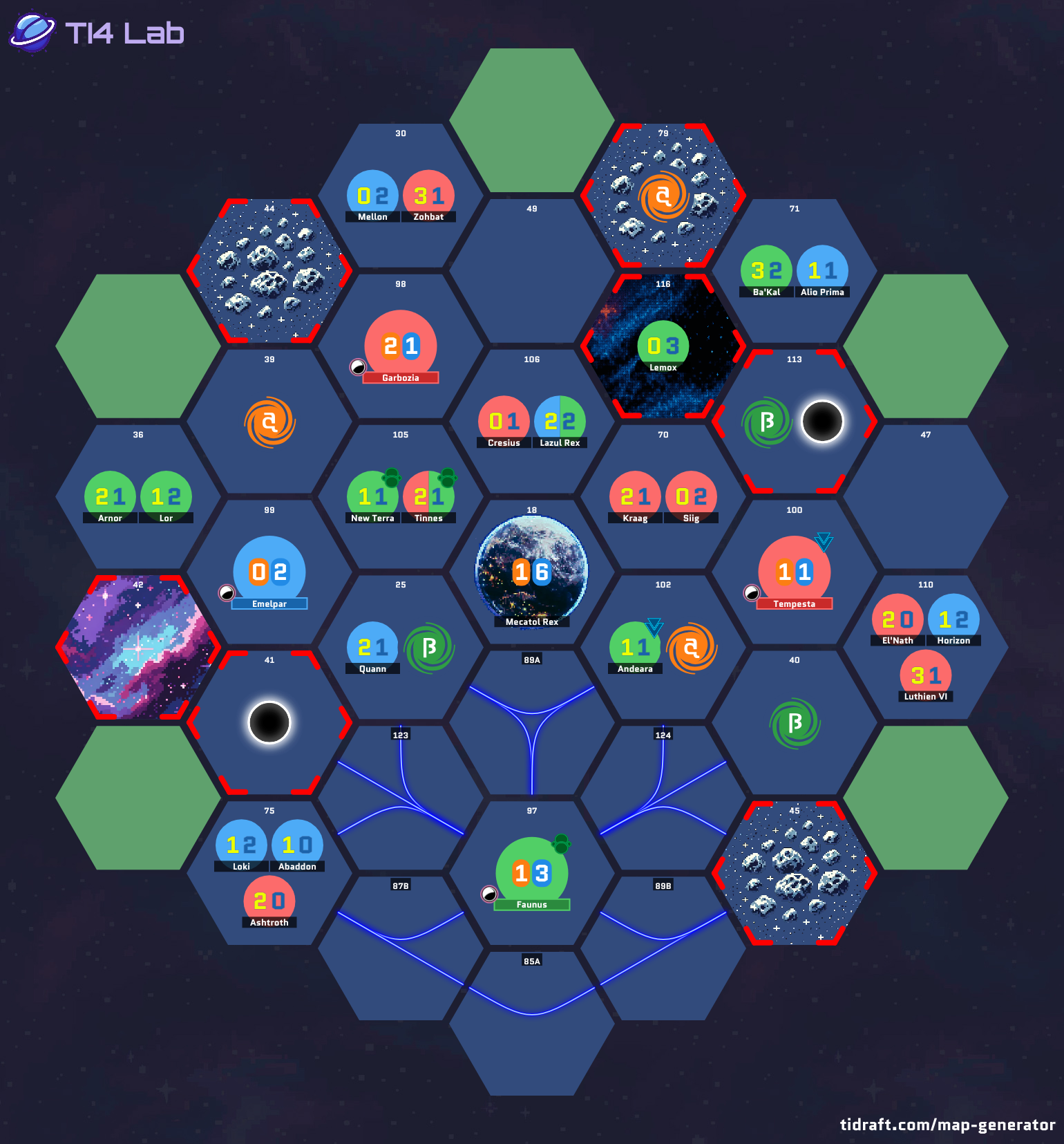 5 Player 5 Tile 12 Value Wild Legend Slices